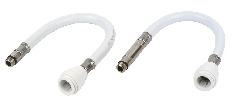 Image of JG Speedfit Push-Fit Monobloc Tap Connector 15mm x M12mm x 300mm 2 Pack 