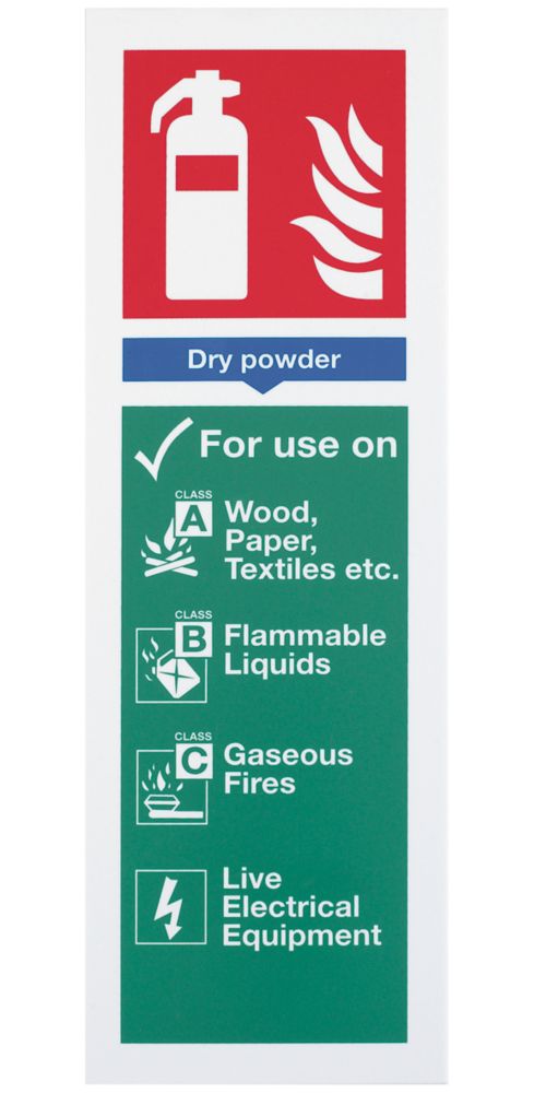 Image of Non Photoluminescent Dry Powder Extinguisher Sign 300mm x 100mm 