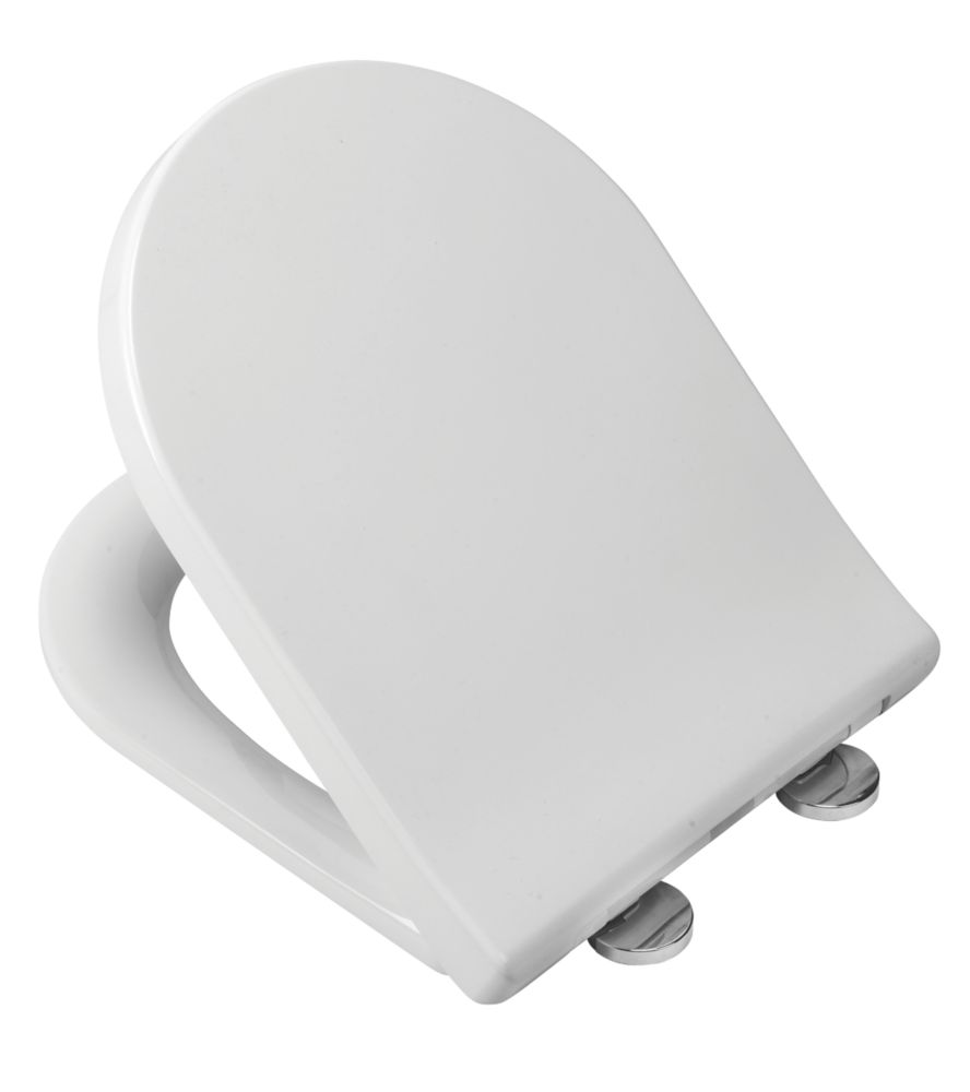 Image of Croydex Malo Soft-Close with Quick-Release Toilet Seat Thermoset Plastic White 