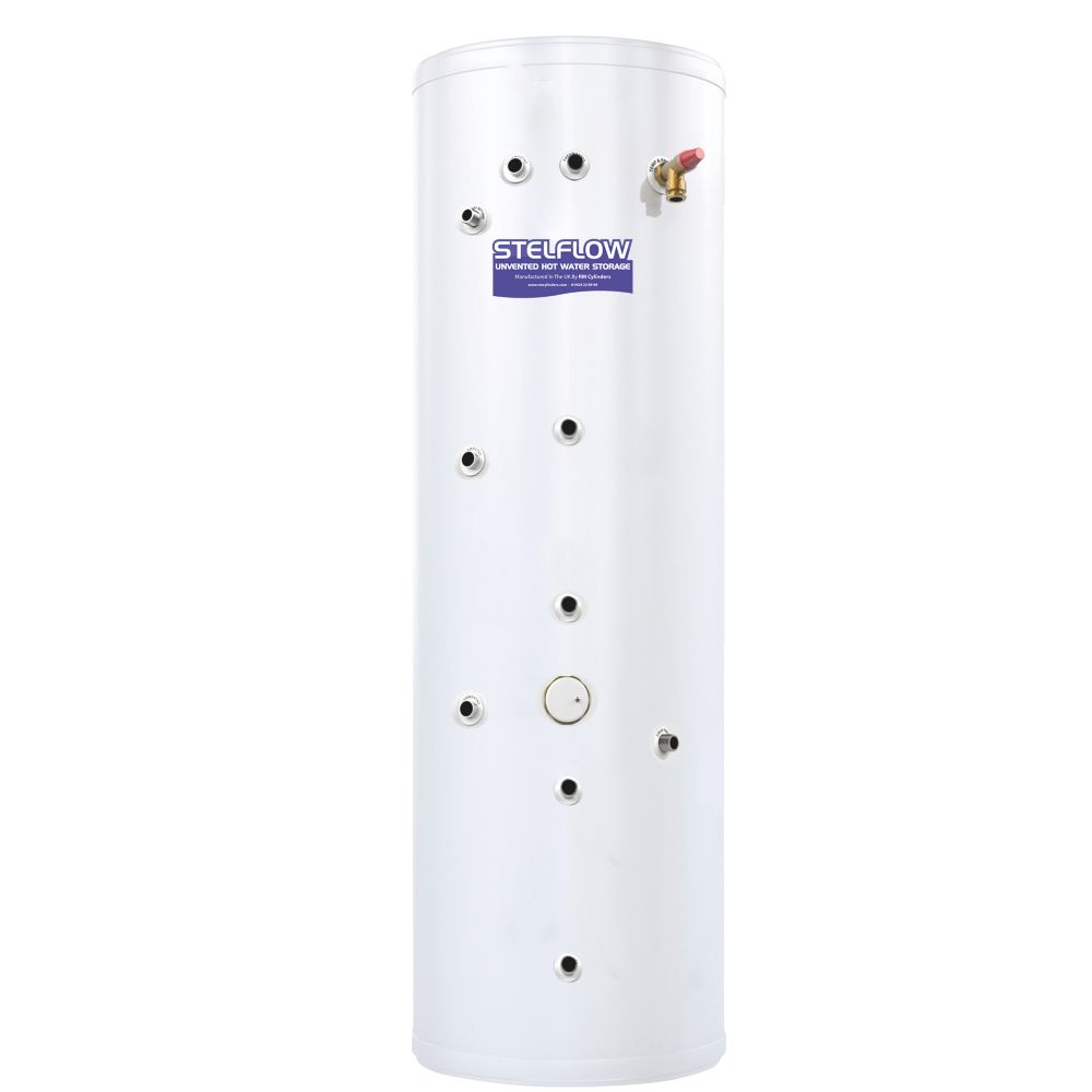 Image of RM Cylinders Stelflow Indirect Unvented Twin Coil Hot Water Cylinder 300Ltr 3kW 