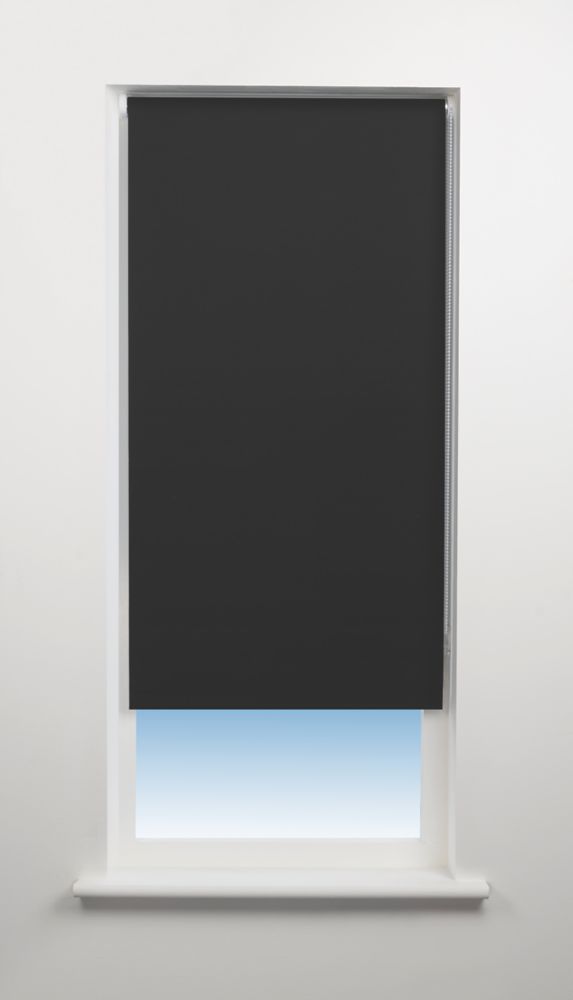 Image of Universal Polyester Roller Blackout Blind Jet Black 1800mm x 1700mm Drop 