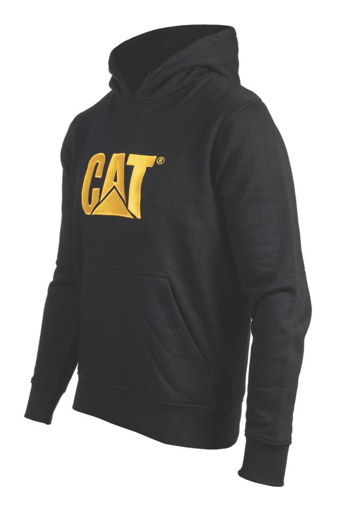 Image of CAT Trademark Hooded Sweatshirt Black Medium 38-40" Chest 