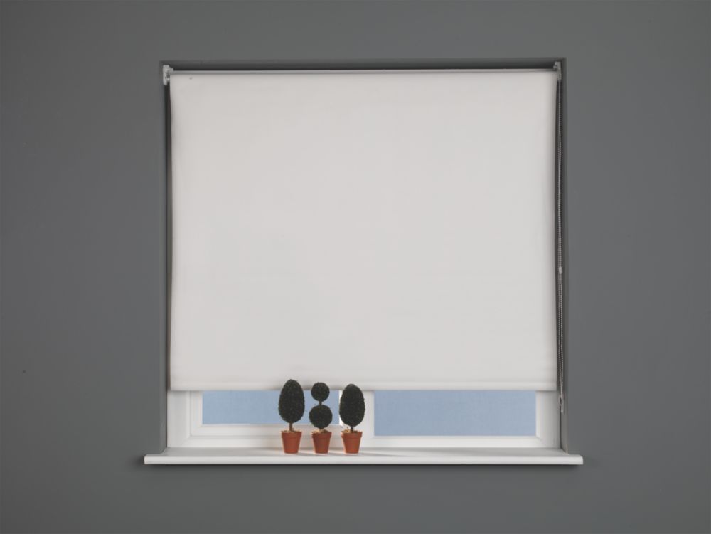 Image of Polyester Roller Blackout Blind Cream 600mm x 1700mm Drop 
