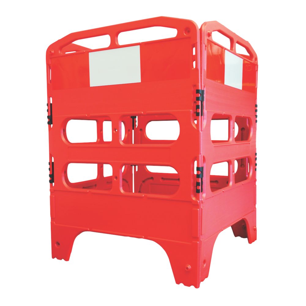 Image of Melba Swintex 4-Part Utility Pedestrian Barrier Red 750mm 