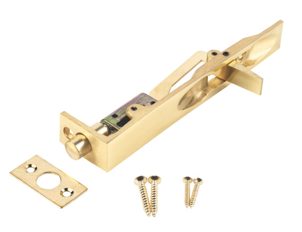 Image of Smith & Locke Flush Bolt Polished Brass 150mm 