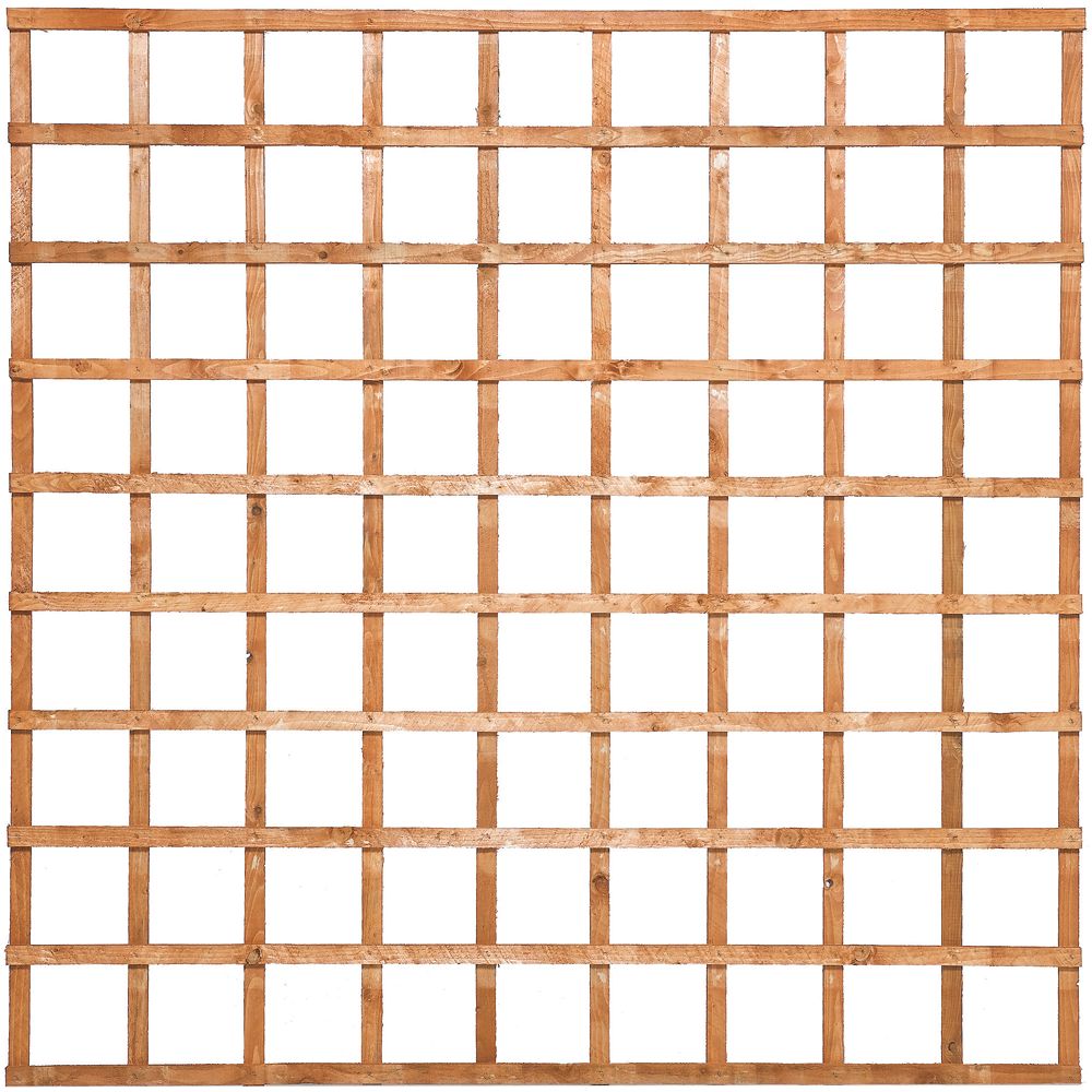 Image of Rowlinson Softwood Square Heavy Duty Trellis 6' x 6' 3 Pack 