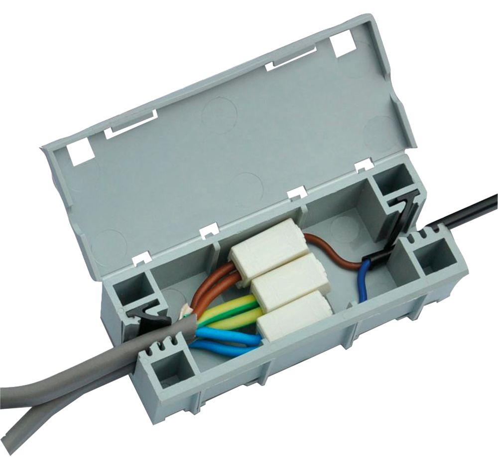 Image of Wago 24A Light Junction Box 39 x 95 x 29mm Grey 
