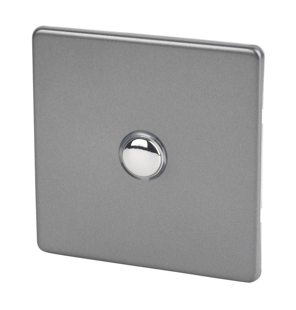 Image of Varilight 6AX 1-Gang 2-Way Light Switch Slate Grey 