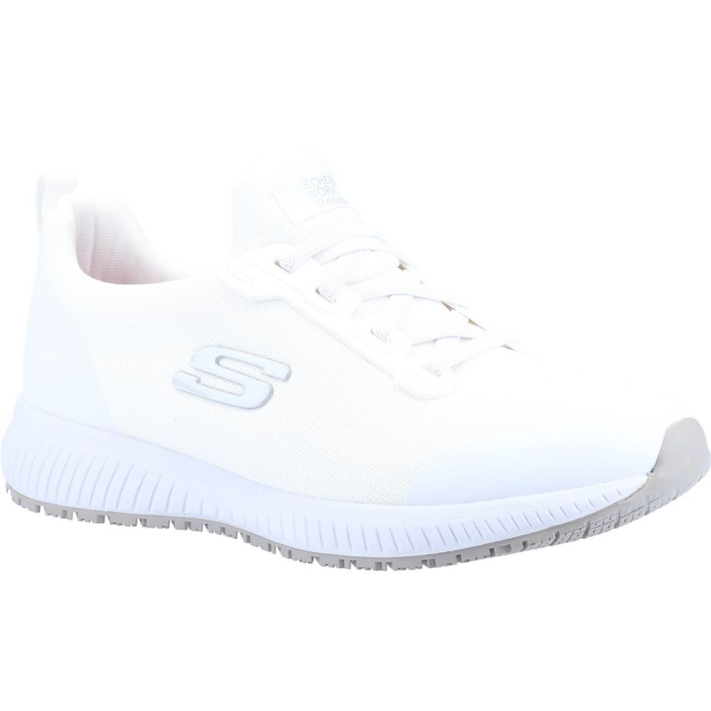 Image of Skechers Squad SR Metal Free Womens Non Safety Shoes White Size 7 