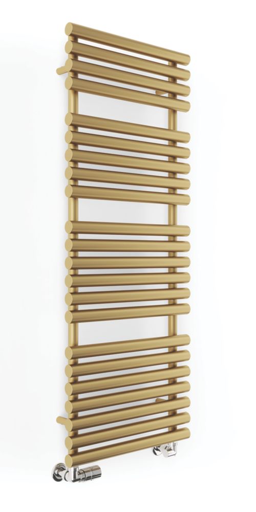 Image of Terma Rolo Towel Rail 1360m x 520mm Brass 2630BTU 