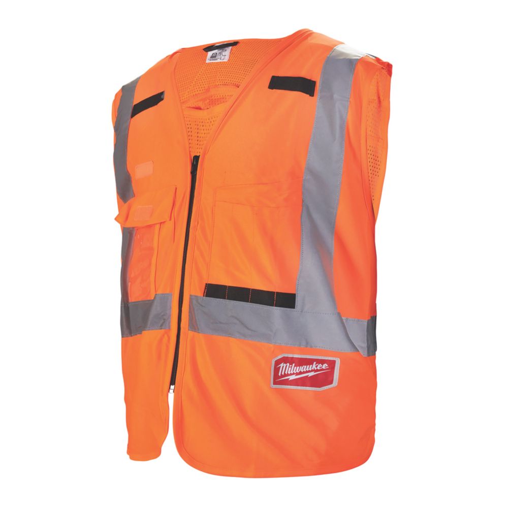 Image of Milwaukee Hi-Vis Vest Orange Small / Medium 38" Chest 