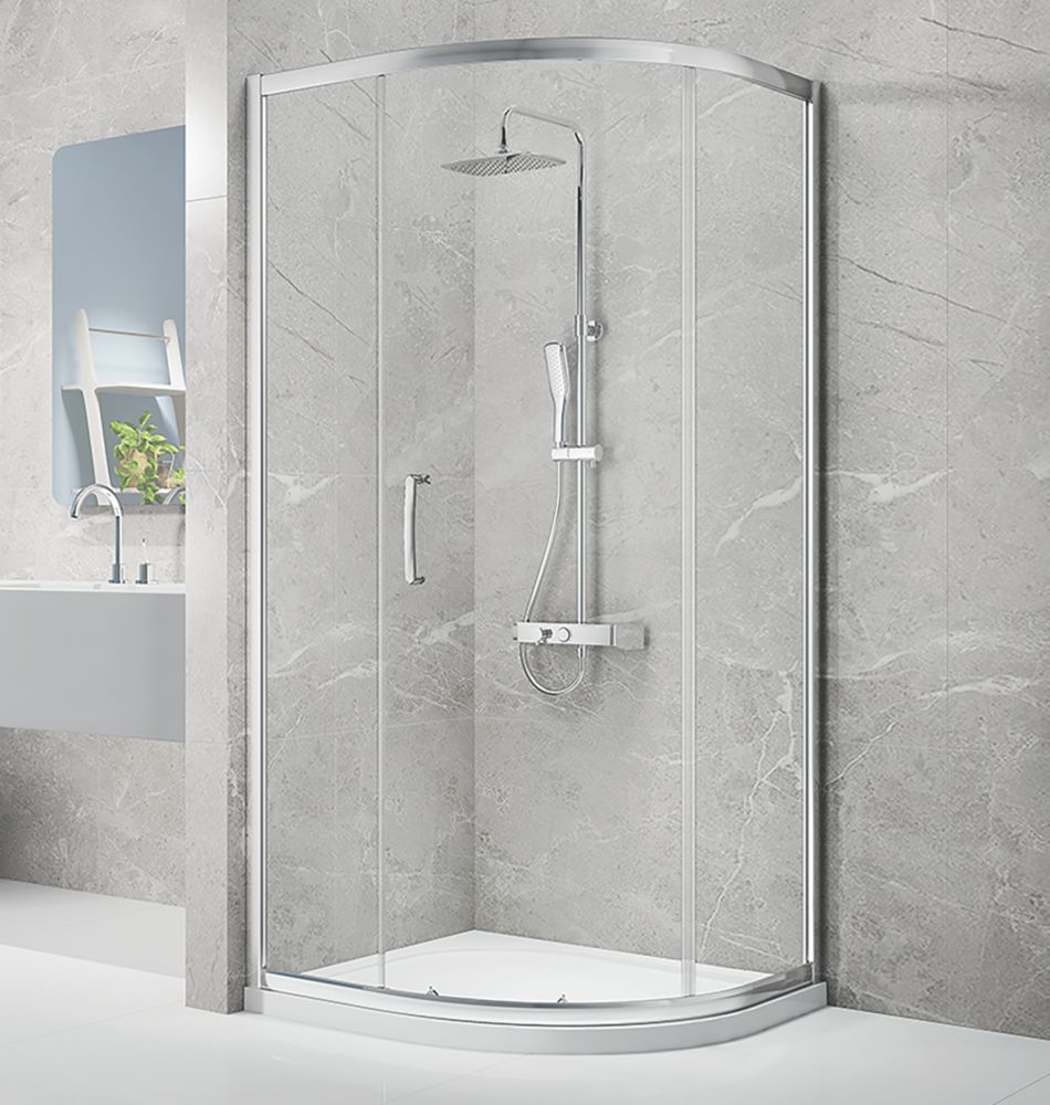 Image of Triton Neo Eight Framed Quadrant Shower Enclosure Non-Handed Chrome 1200mm x 900mm x 1900mm 