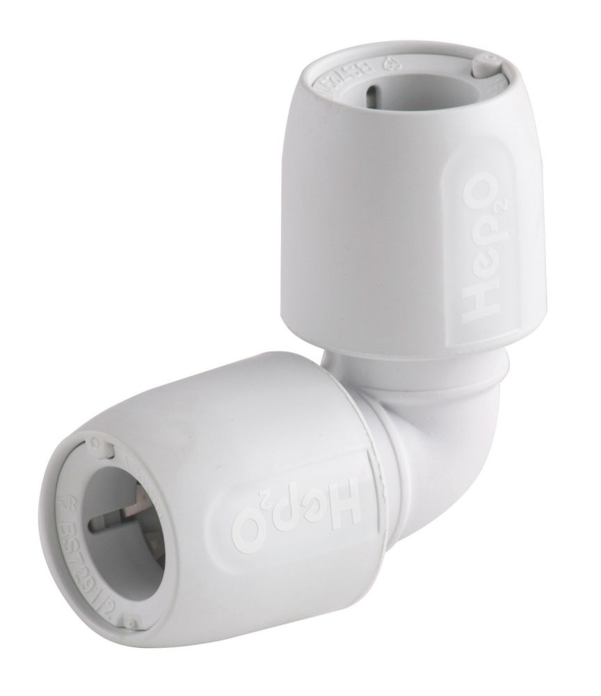 Image of Hep2O Plastic Push-Fit Equal 90Â° Elbow 22mm 