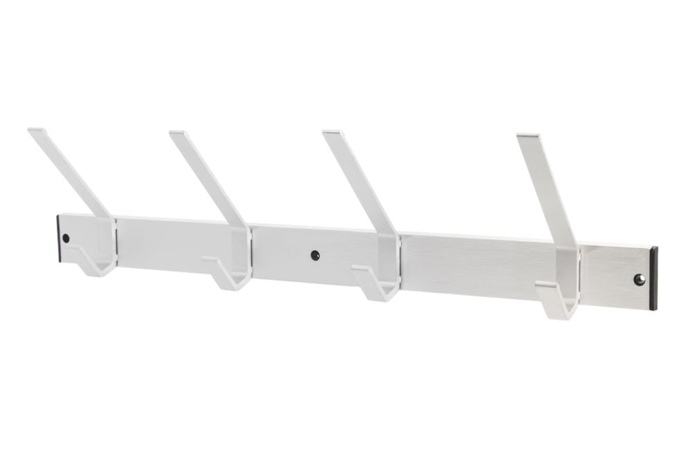 Image of Smith & Locke Utility Hook Rail Brushed Aluminium 460mm x 120mm 