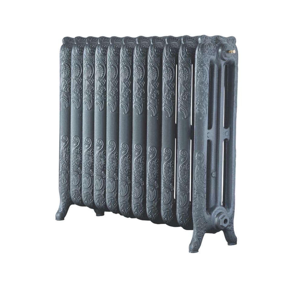 Image of Arroll Montmartre 3-Column Cast Iron Radiator 760mm x 914mm Cast Grey 5405BTU 