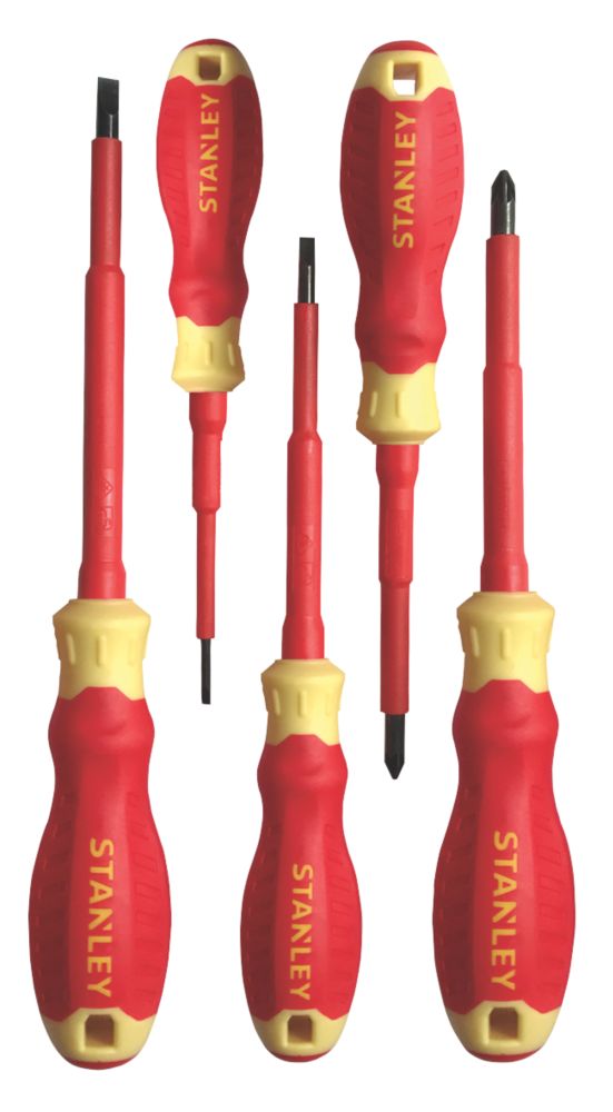 Image of Stanley Mixed VDE Screwdriver Set 5 Piece Set 