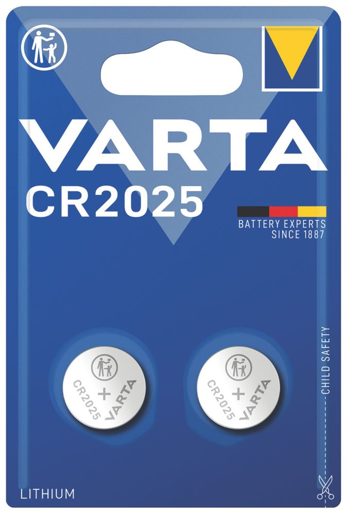 Image of Varta CR2025 Coin Cell Battery 2 Pack 