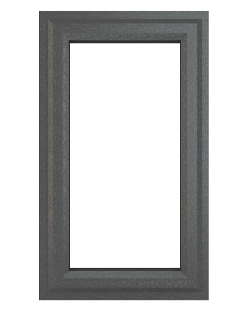 Image of Crystal Left-Hand Opening Clear Triple-Glazed Casement Anthracite on White uPVC Window 610mm x 1040mm 
