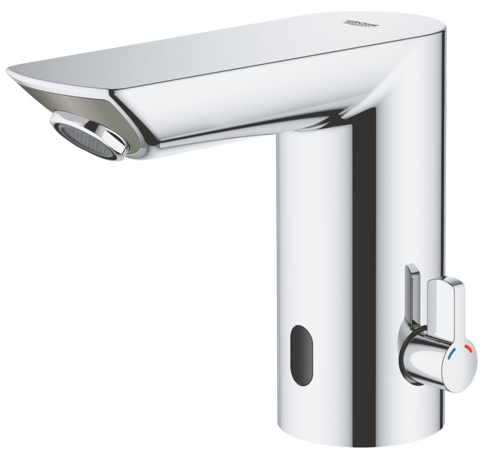 Image of Grohe Bau Cosmopolitan E Touch-Free Infrared Mono Mixer Chrome 