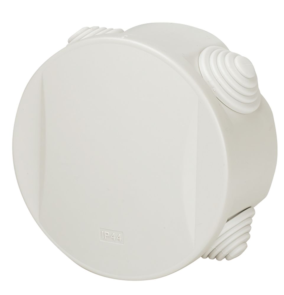 Image of Vimark 4-Entry Round Junction Box with Knockouts 83mm x 51mm x 83mm 