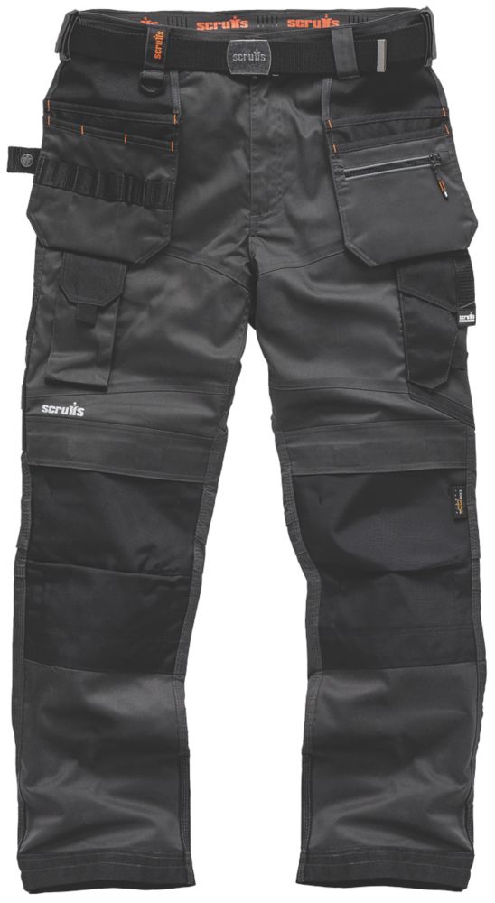 Image of Scruffs Pro Flex Holster Work Trousers Graphite 32" W 34" L 