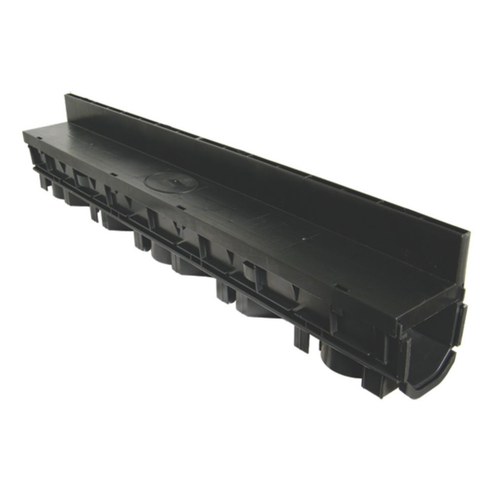 Image of FloPlast FloDrain Threshold Channel Drain Black 1090mm x 1m 