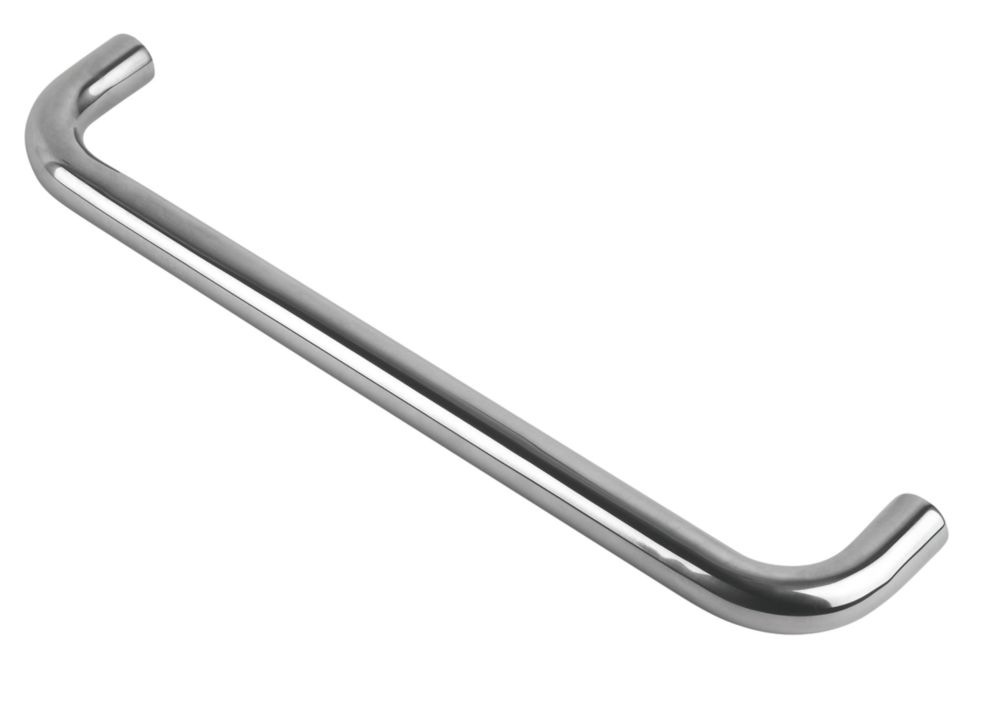 Image of Eurospec Fire Rated D Pull Handle Polished Stainless Steel 19mm x 319mm 