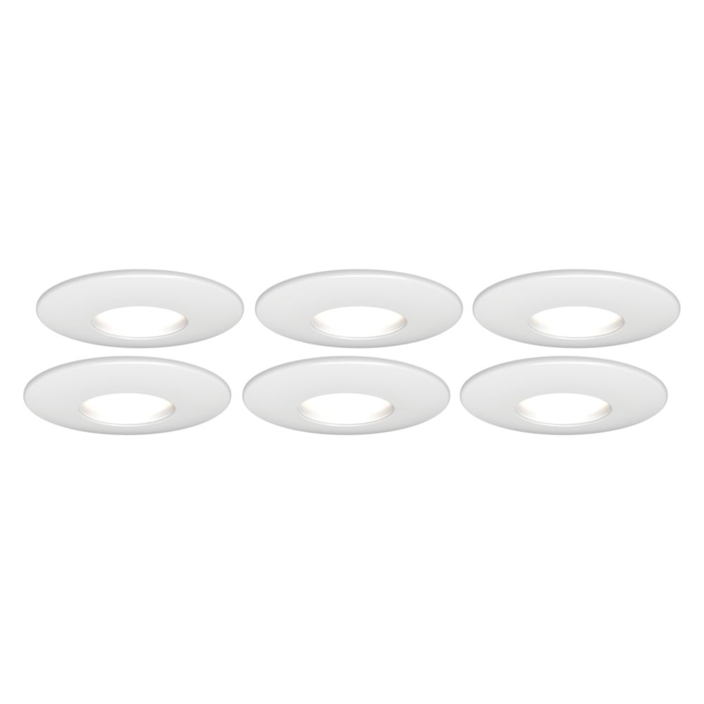 Image of 4lite Fixed Fire Rated Downlight White 6 Pack 