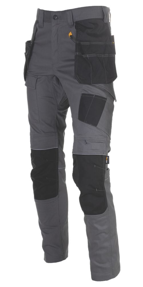 Image of CAT Stretch Pocket Trousers Grey 32" W 32" L 