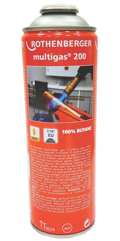 Image of Rothenberger Butane Butane Gas Cylinder 277g 
