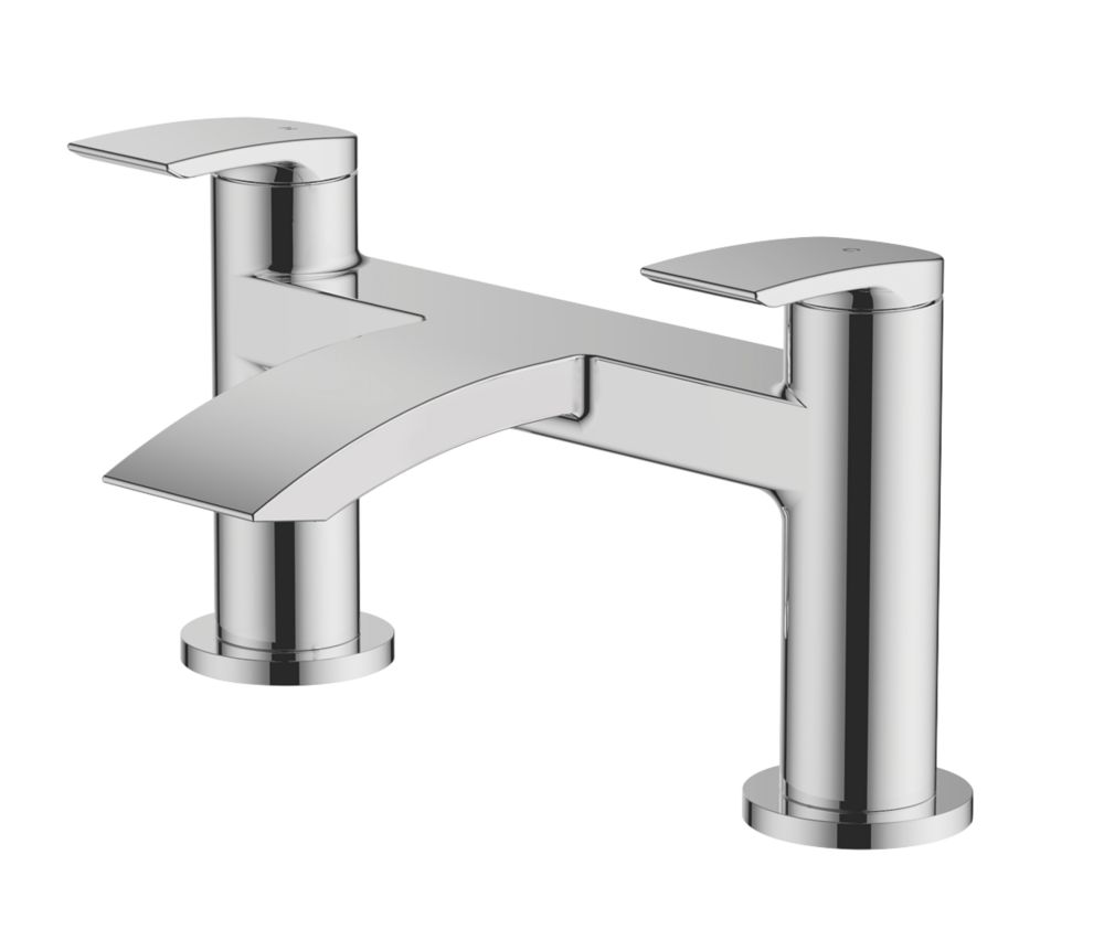 Image of Wye Deck-Mounted Bath Filler Tap Chrome 