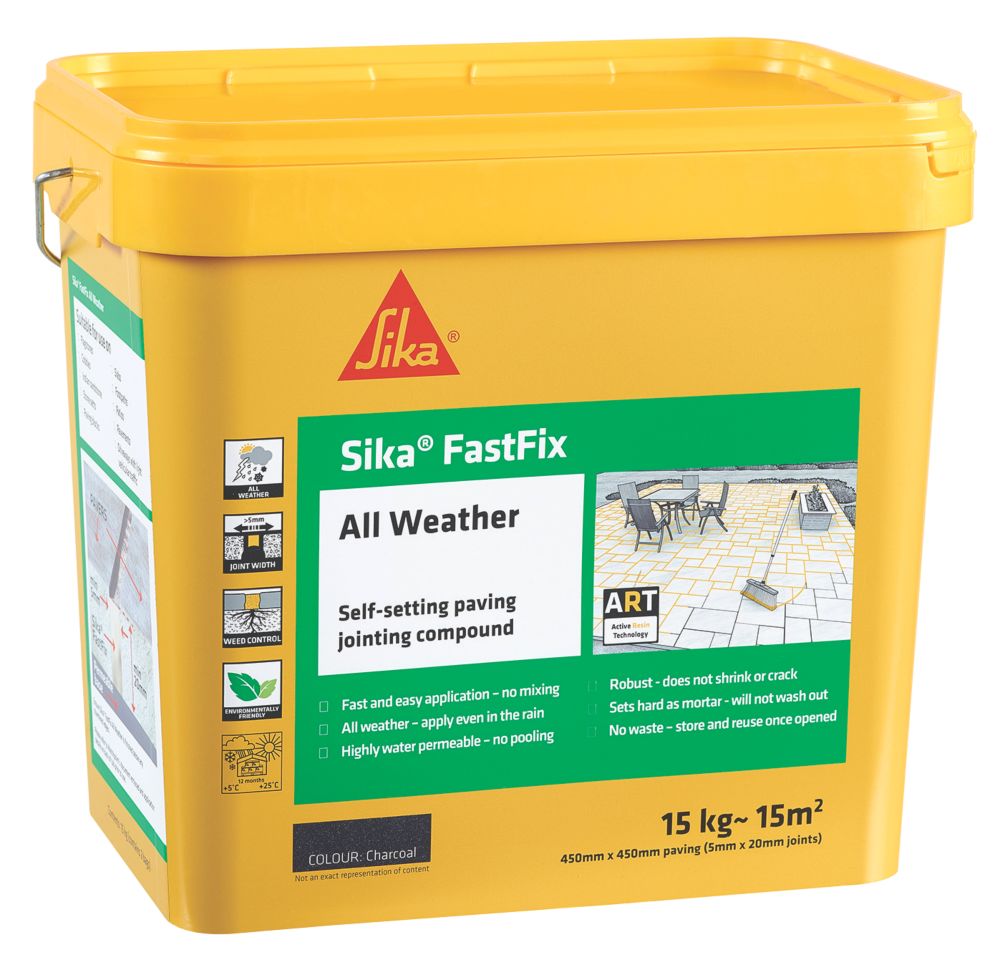 Image of Sika FastFix Jointing Compound Charcoal 15kg 