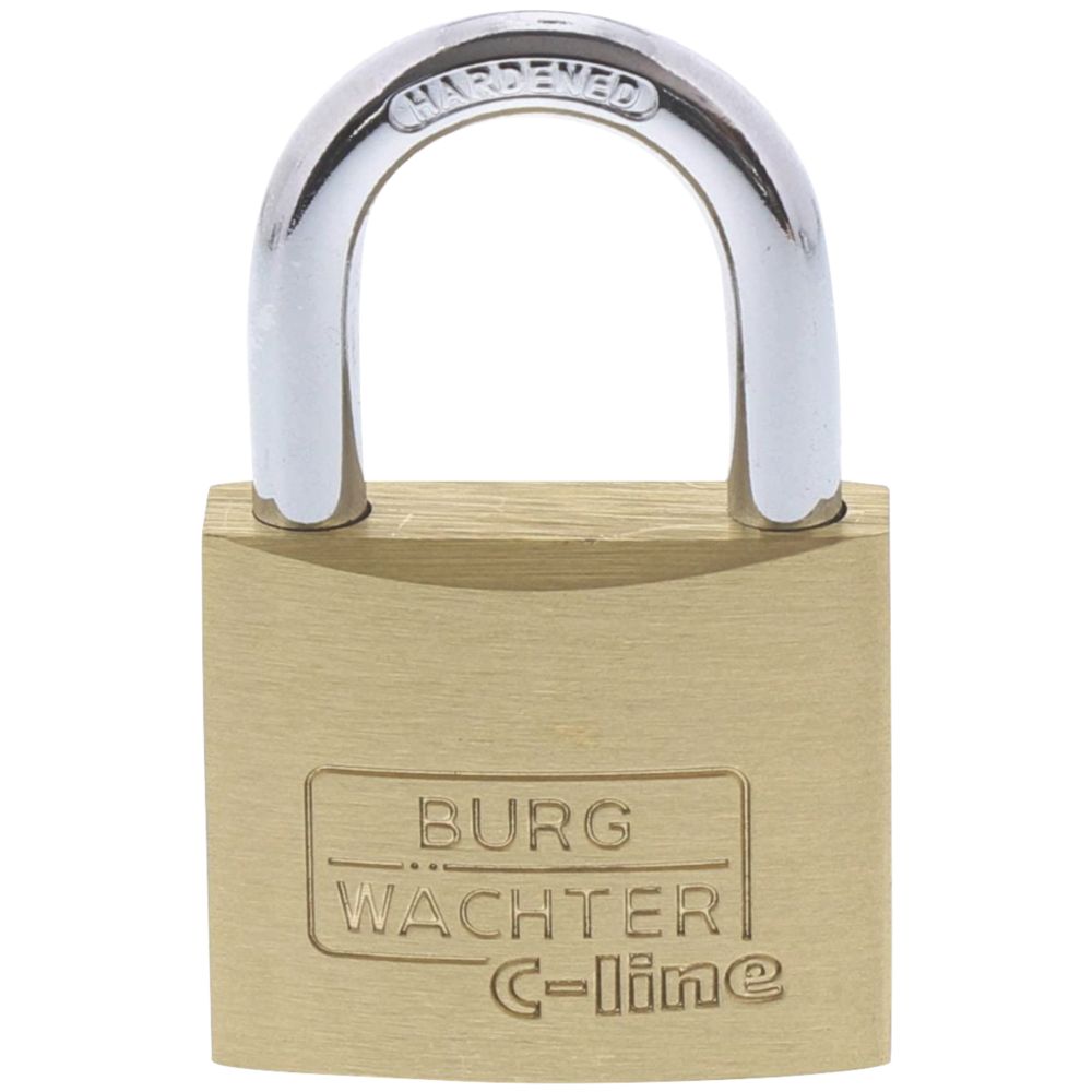 Image of Burg-Wachter Brass Keyed Alike Long Shackle Padlock 40mm 2 Pack 