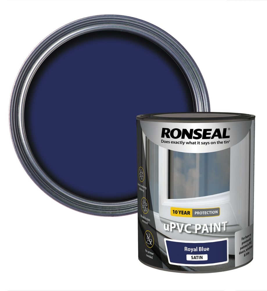 Image of Ronseal uPVC Paint Royal Blue 750ml 
