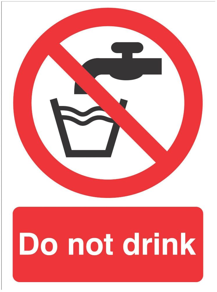 Image of "Do Not Drink" Sign 210mm x 148mm 