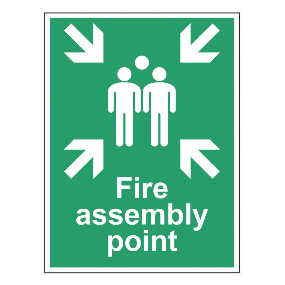 Image of Non Photoluminescent "Fire Assembly Point" Sign 400mm x 300mm 