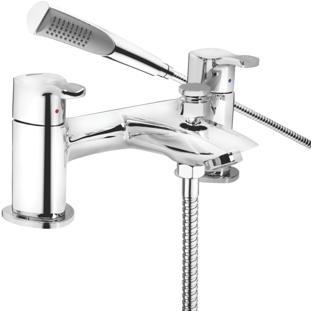 Image of Bristan Capri Deck-Mounted Bath Shower Mixer Tap Chrome 