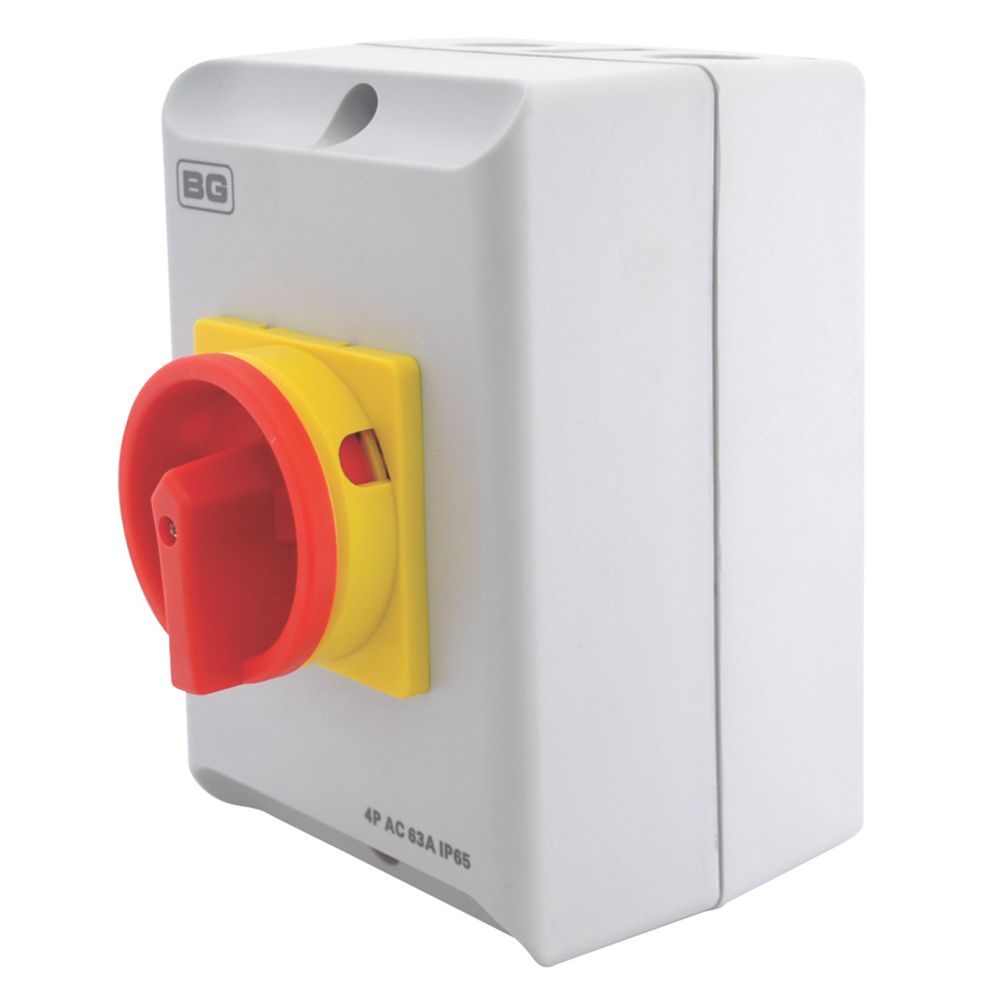 Image of British General CPRSD463 63A 4-Pole Rotary Isolator Switch NO 