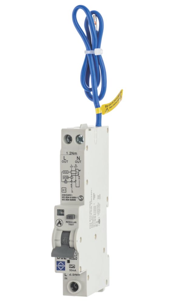 Image of Lewden P04-B32/30/1PNA 32A 30mA 1+N Type B AFDD & RCBO 