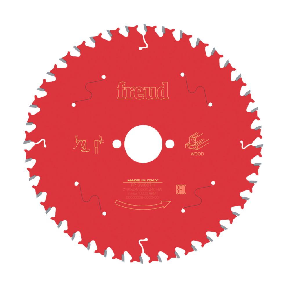 Image of Freud Wood Circular Saw Blade 190mm x 30mm 40T 