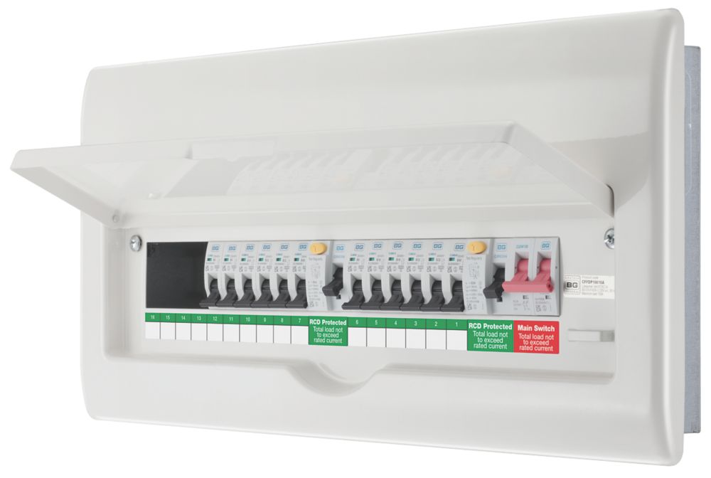 Image of British General Fortress 22-Module 12-Way Populated High Integrity Dual RCD Consumer Unit 
