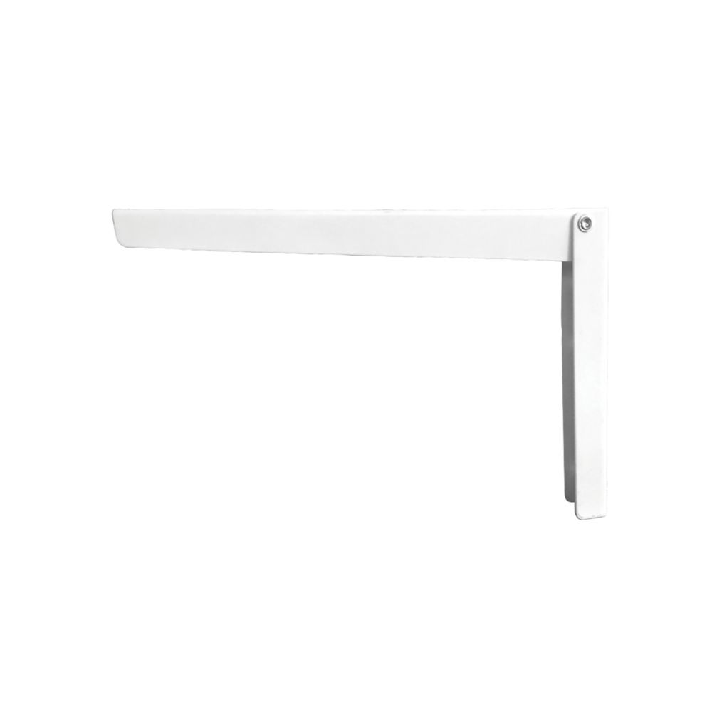 Image of Folding Shelf Brackets White 380mm x 300mm 2 Pack 