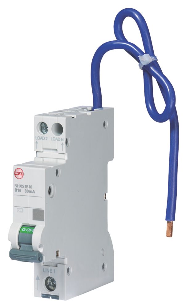Image of Wylex 16A 30mA DP Type B Mini RCBO 