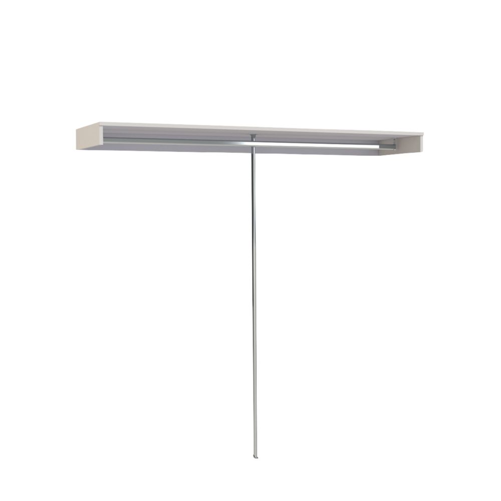 Image of Spacepro Interior Unit Shelf with Hanger Bar Cashmere 2700mm x 110mm 