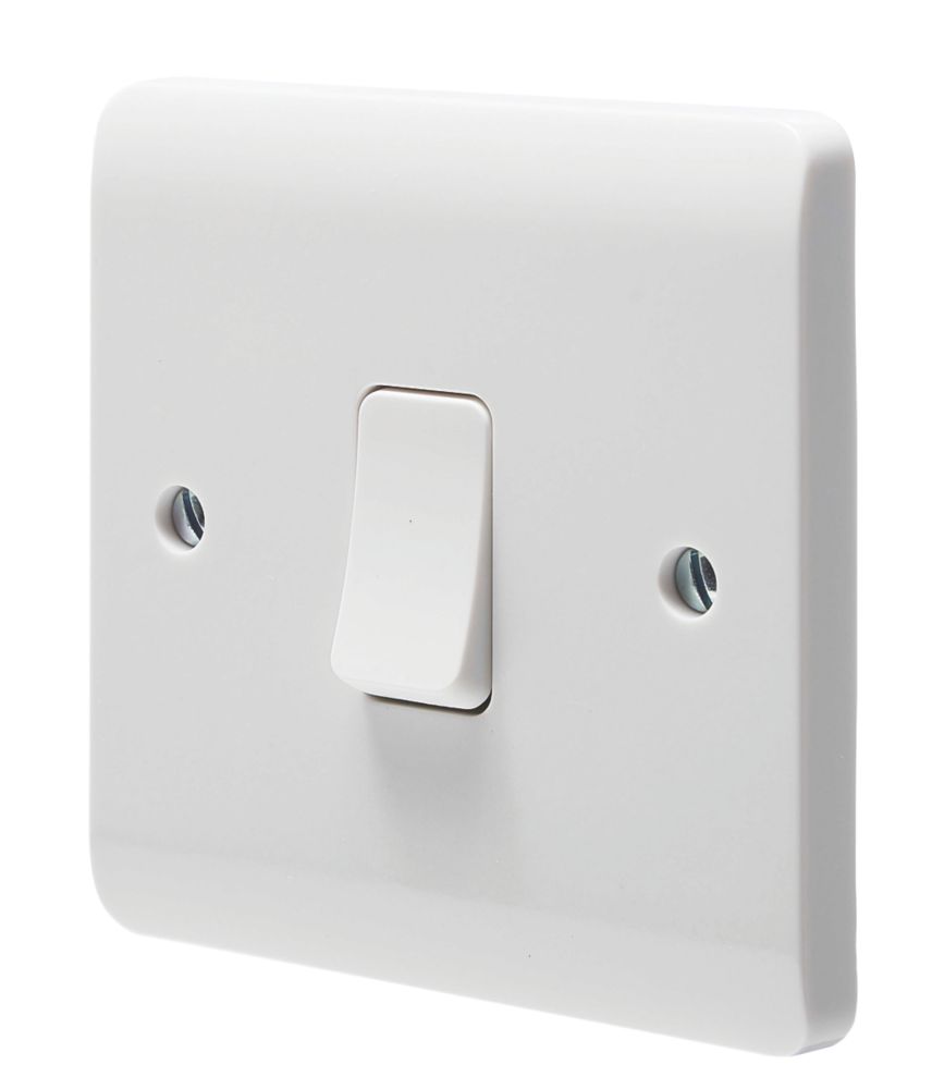Image of Crabtree Instinct 10A 1-Gang 2-Way Retractive Switch White 