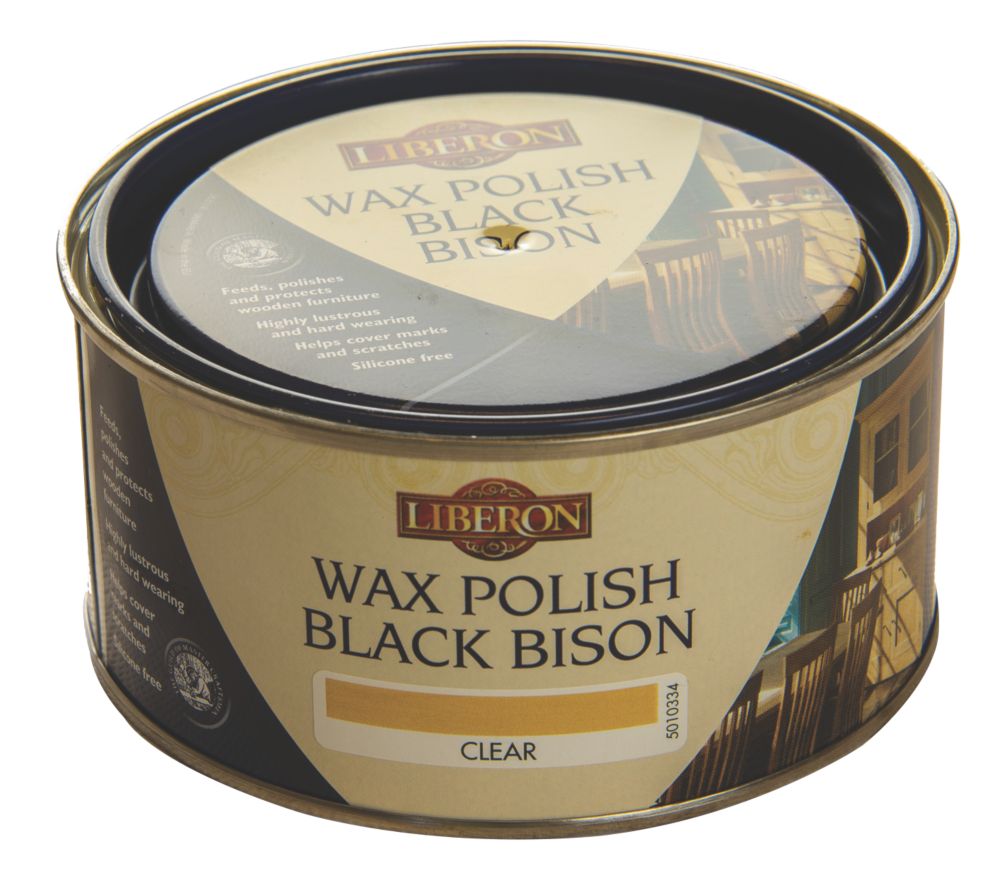 Image of Liberon Black Bison Paste Wax Satin to gloss Clear 500ml 
