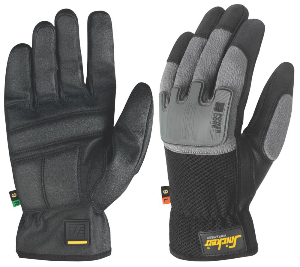 Image of Snickers Power Core Gloves Black/Grey Large 