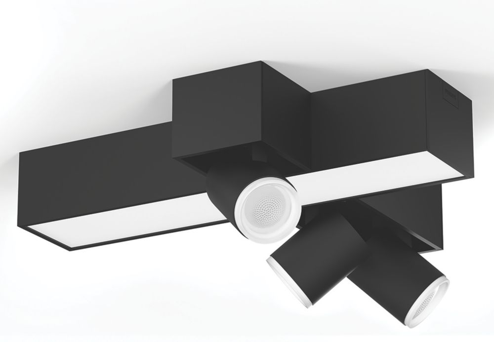 Image of Philips Hue Centris RGB & White LED 3-Spot Ceiling Light Black 25W 2170-2810lm 