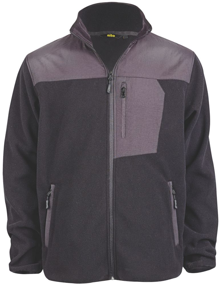 Image of Site Teak Fleece Jacket Black Medium 38-40" Chest 