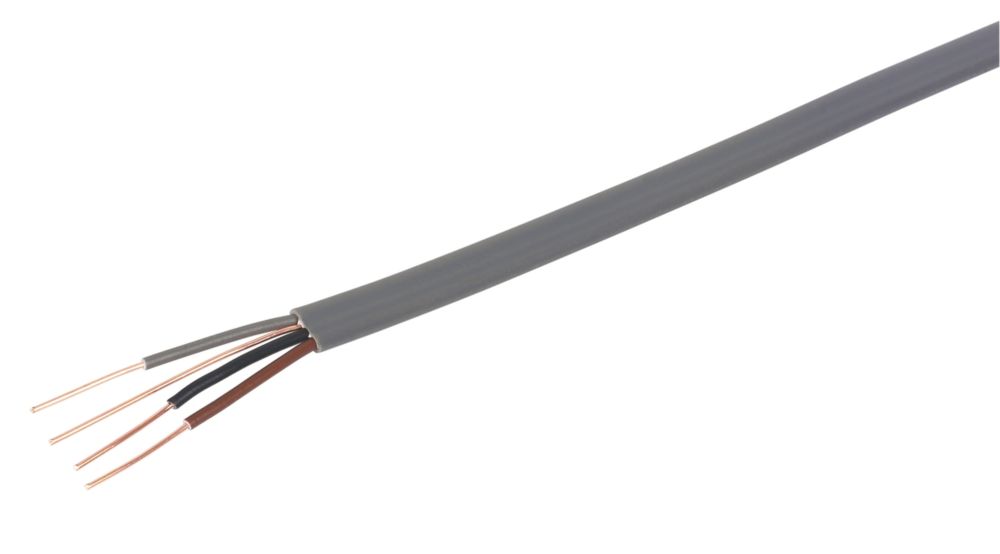 Image of Prysmian 6243YH Grey 1mmÂ² 3-Core & Earth Cable 100m Drum 